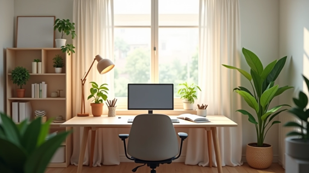 Modern home office with proper lighting and ergonomic setup