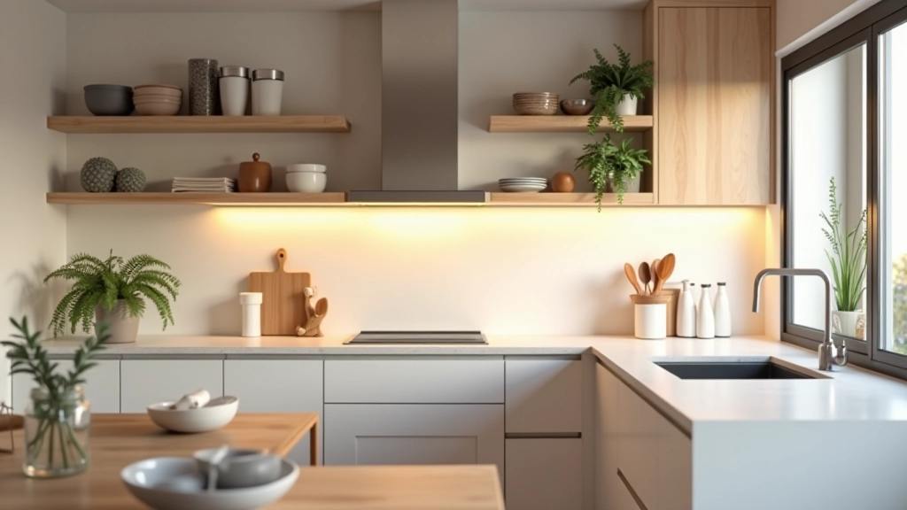 Family-friendly kitchen with functional layout and organized storage