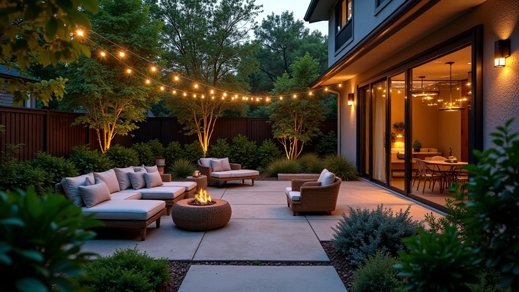Outdoor patio space designed as an adult relaxation retreat