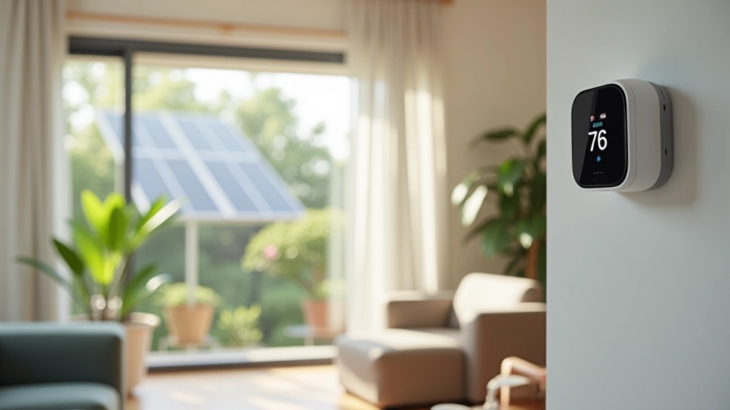 Energy-efficient home with modern sustainable features and smart home technology